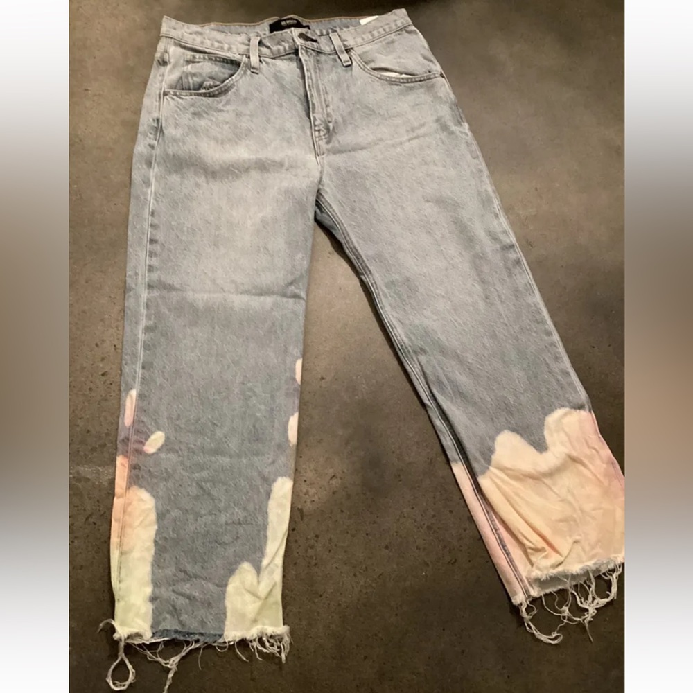 Hudson Sloane Crop Wide-Leg Jeans in Neutralize size 28